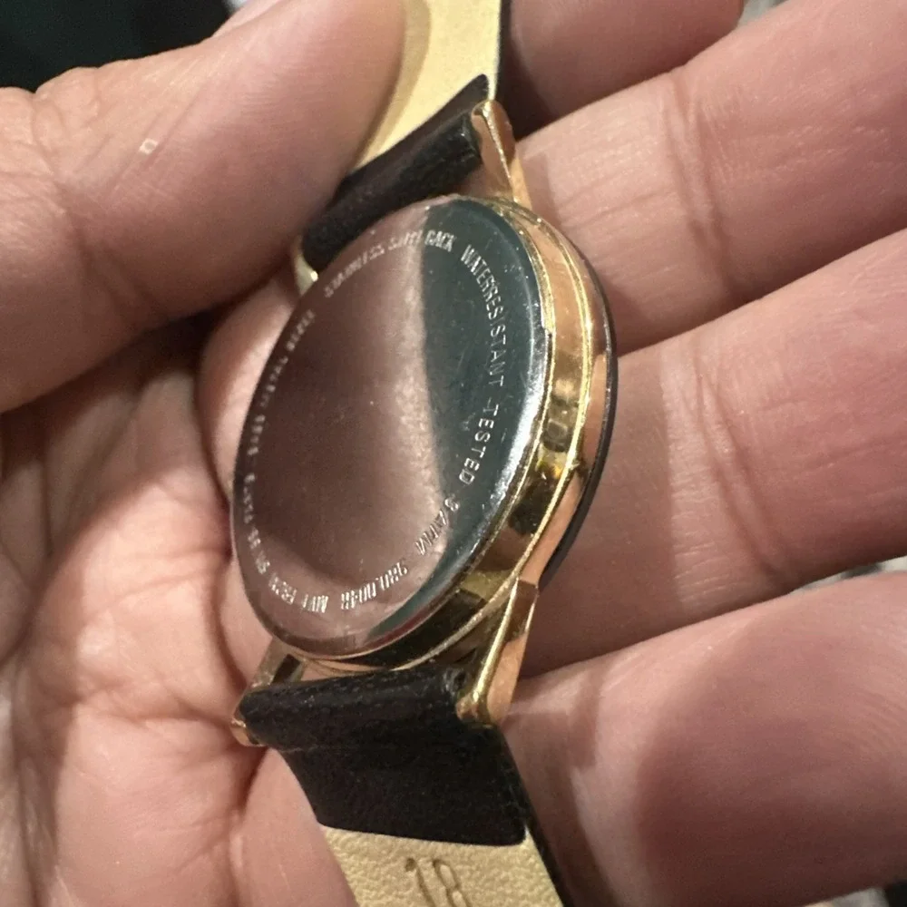 Working Vintage Belair Unisex Watch Swiss Black Roman New Battery 32mm Fit 8in‎